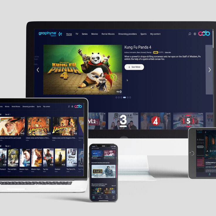 ADB’s graphyne fusion aggregates content from linear TV, VOD, and OTT sources